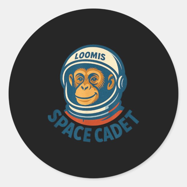Loomis Space Cadet  Runder Aufkleber (Vorderseite)