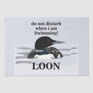 Loon Common Lounge Bird Festival Moon and Stars Seidenpapier