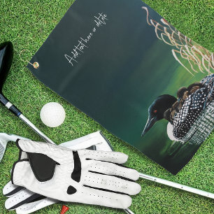 Loon Family Outing Golfhandtuch