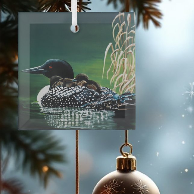 Loon Family Outing Ornament Aus Glas (Von Creator hochgeladen)