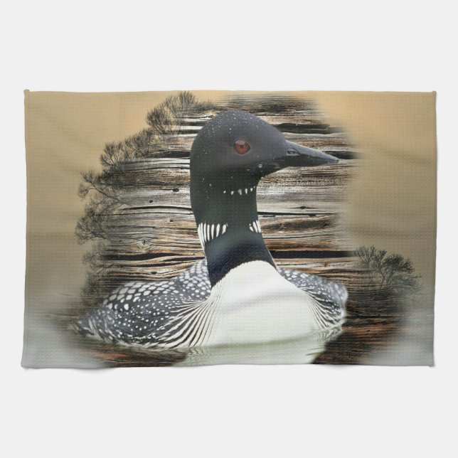 Loon Geschirrtuch (Horizontal)