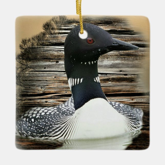 Loon Keramikornament (Vorderseite)