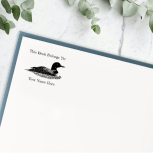 Loon Lake Life Cabin Buchzeichen Gummistempel