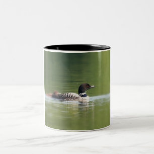 Loon mit der Küken Kaffee-Tasse Zweifarbige Tasse