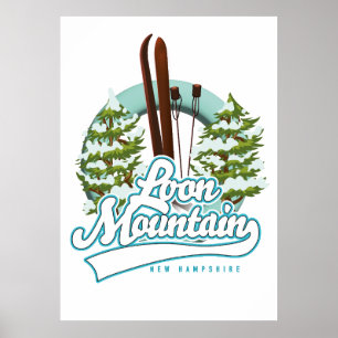Loon Mountain - New Hampshire - Logo Poster
