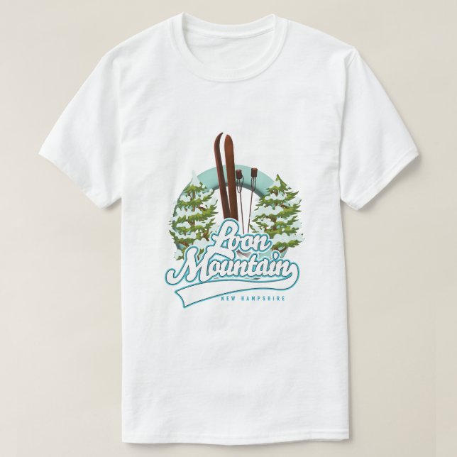 Loon Mountain - New Hampshire - Logo T-Shirt (Design vorne)