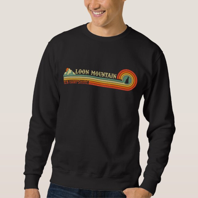 Loon Mountain New Hampshire - Retro Vintager 60er Sweatshirt (Vorderseite)