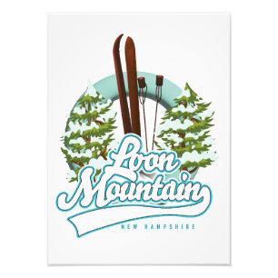 Loon Mountain New Hampshire Skilogo Fotodruck