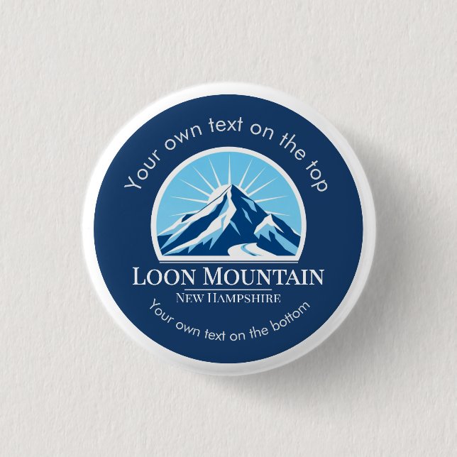 Loon Mountain New Hampshire Skiurlaub Button (Vorderseite)