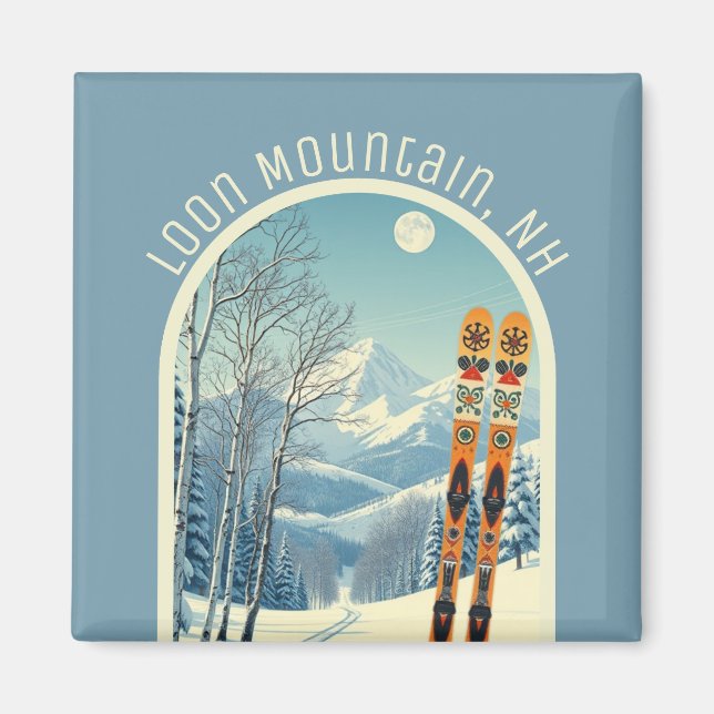 Loon Mountain New Hampshire Urlaub Souvenir Magnet (Vorne)