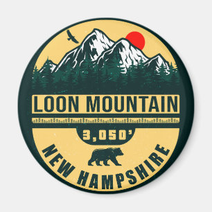 Loon Mountain NH - Retro-Vintage-Ski-Andenken Magnet