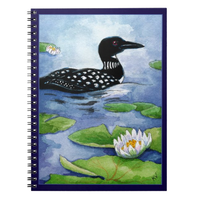 Loon, Nord Lake, Hütte Wildlife Notebook Notizblock (Vorderseite)