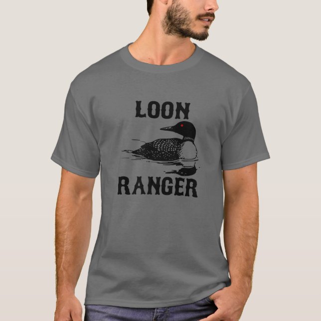 Loon Ranger Funny Common Loon Bird beobachtet Outd T-Shirt (Vorderseite)