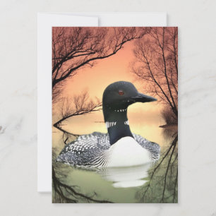 Loon Reflections Dankeskarte