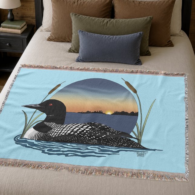 Loon Sunset Blue Decke (Von Creator hochgeladen)