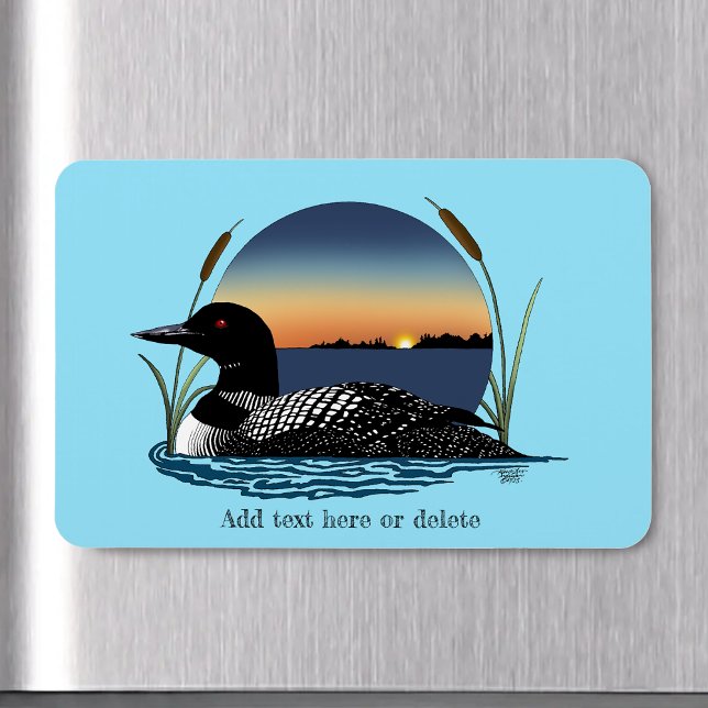 Loon Sunset Blue Magnet (Von Creator hochgeladen)