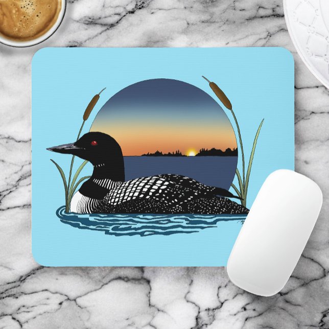 Loon Sunset Blue Mousepad (Von Creator hochgeladen)
