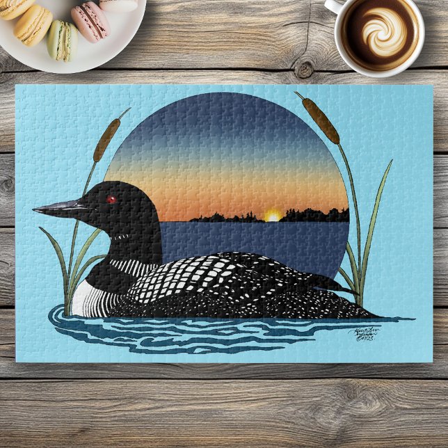 Loon Sunset Blue Puzzle (Von Creator hochgeladen)