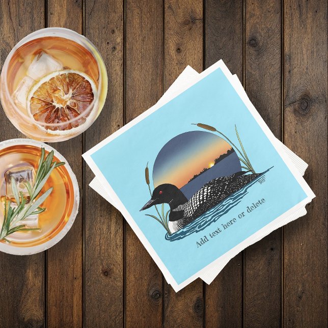 Loon Sunset Blue Serviette (Von Creator hochgeladen)
