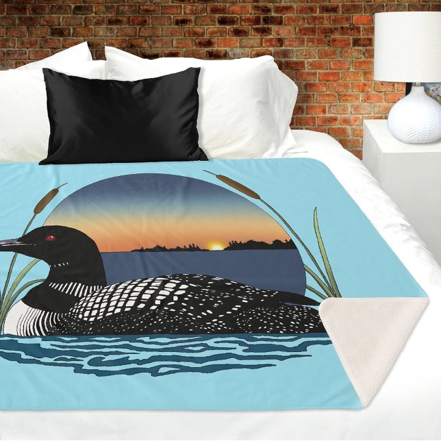 Loon Sunset Blue Sherpadecke (Von Creator hochgeladen)