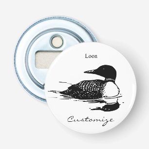 Loon Swimming Bird Art Thunder_Cove Flaschenöffner