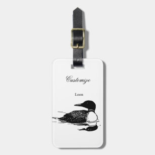 Loon Swimming Bird Art Thunder_Cove Gepäckanhänger