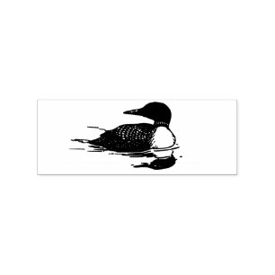 Loon Swimming Bird Art Thunder_Cove Gummistempel