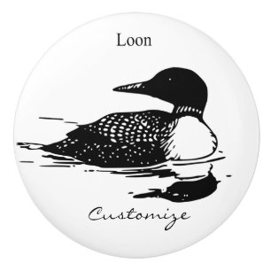 Loon Swimming Bird Art Thunder_Cove Keramikknauf