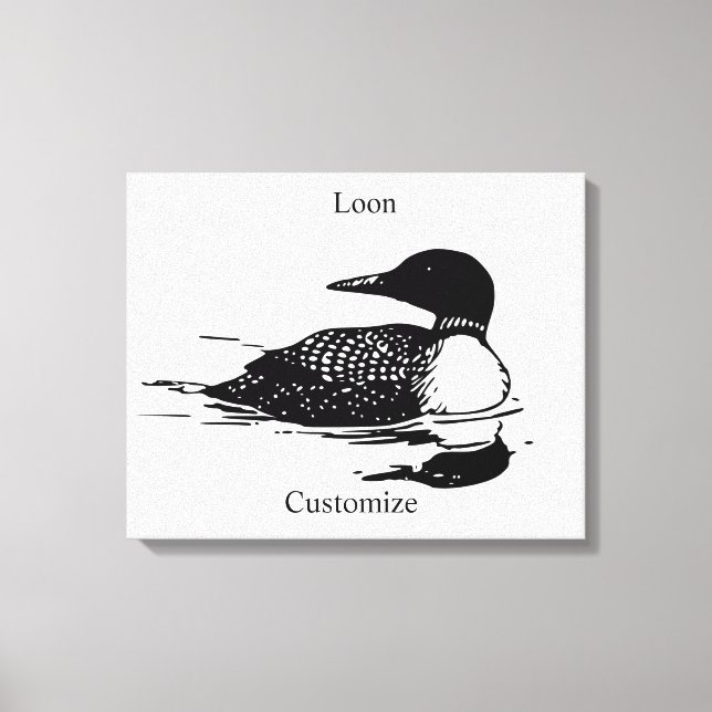 Loon Swimming Bird Art Thunder_Cove Leinwanddruck (Vorderseite)