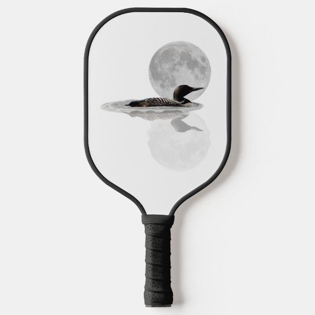 Loon Swims im Mondlicht Pickleball Paddel Schläger (Vorderseite)