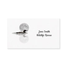 Loon Swims in der Mondlicht Business Cards