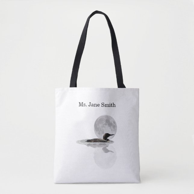 Loon Swims in der Mondlichttasche II (Vorderseite)