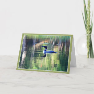 Loon--Walden Pond Feiertagskarte