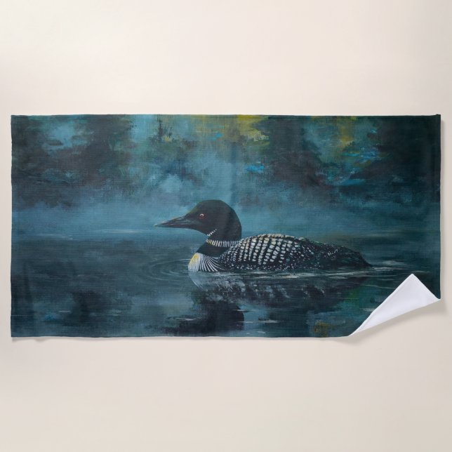 Loonell - Loon Ente Strandtuch (Vorderseite)