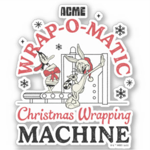 LOONEY TUNES™   ACME Wrap-O-Matic Wrapping Machine Aufkleber