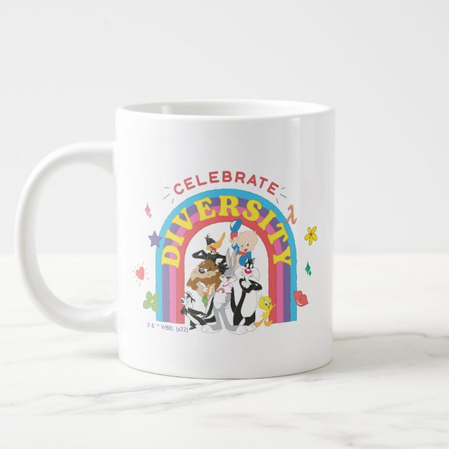 LOONEY TUNES™ - Celebrate Diversity Pride Rainbow Jumbo-Tasse (Links)