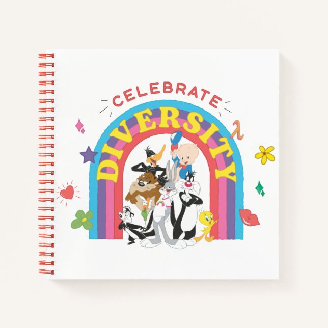 LOONEY TUNES™ - Celebrate Diversity Pride Rainbow Notizbuch (Vorderseite)