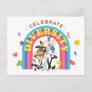 LOONEY TUNES™ - Celebrate Diversity Pride Rainbow Postkarte