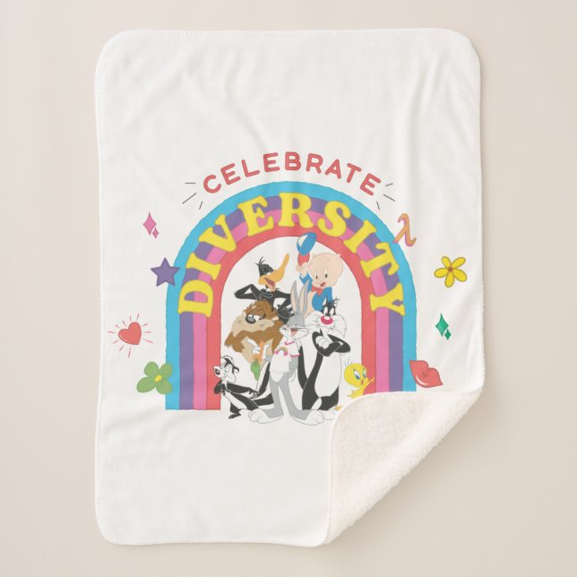 LOONEY TUNES™ - Celebrate Diversity Pride Rainbow Sherpadecke (Vorderseite)