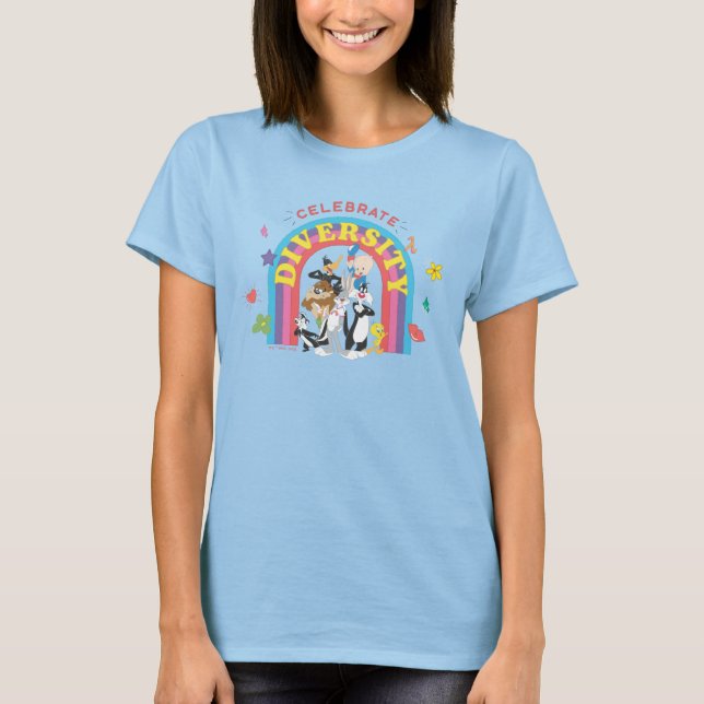 LOONEY TUNES™ - Celebrate Diversity Pride Rainbow T-Shirt (Vorderseite)