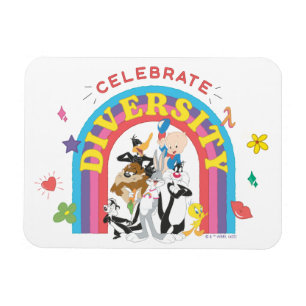 LOONEY TUNES™ - Celebrate Diversity Stolz Regenbog Magnet