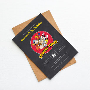 LOONEY TUNES™ Character Group Chalkboard Geburtsta Einladung