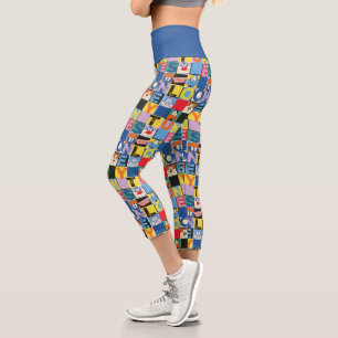 LOONEY TUNES™ Character Schachbrett Blocks Capri Leggings