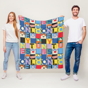 LOONEY TUNES™ Character Schachbrett Blocks Fleecedecke