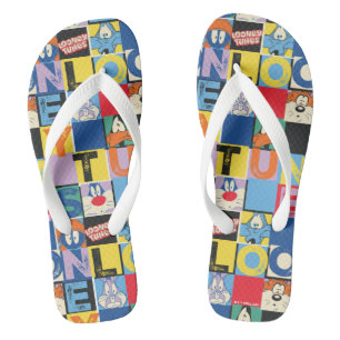 LOONEY TUNES™ Character Schachbrett Blocks Flip Flops