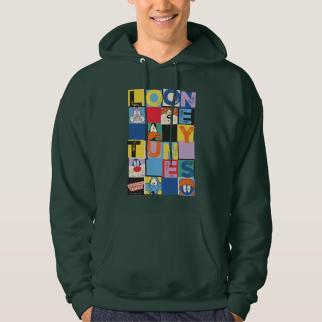 LOONEY TUNES™ Character Schachbrett Blocks Hoodie (Vorderseite)