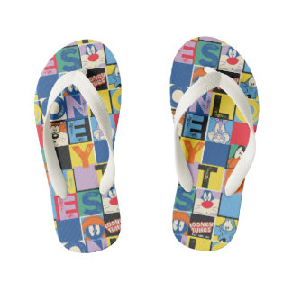 LOONEY TUNES™ Character Schachbrett Blocks Kinderbadesandalen