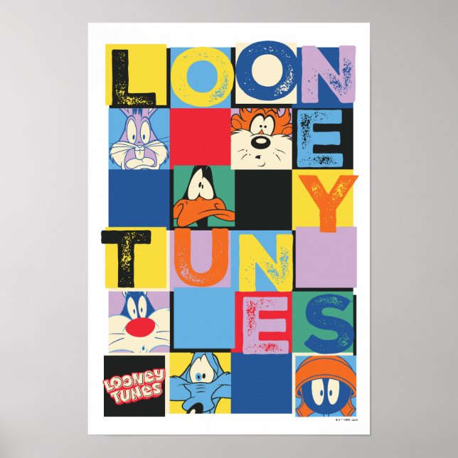 LOONEY TUNES™ Character Schachbrett Blocks Poster (Vorne)