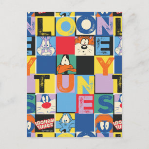 LOONEY TUNES™ Character Schachbrett Blocks Postkarte