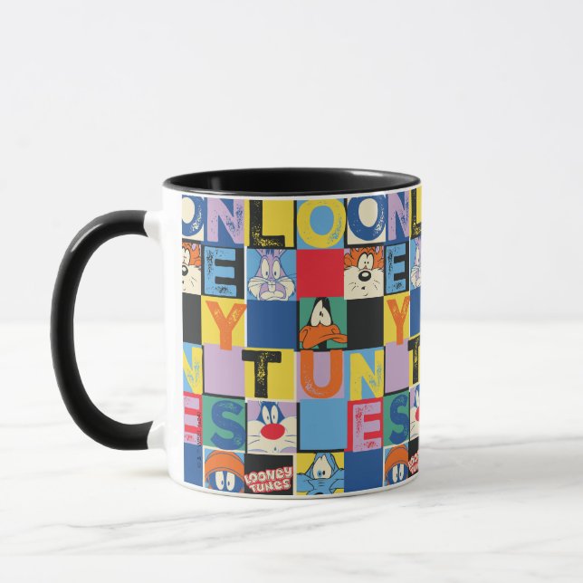 LOONEY TUNES™ Character Schachbrett Blocks Tasse (Links)